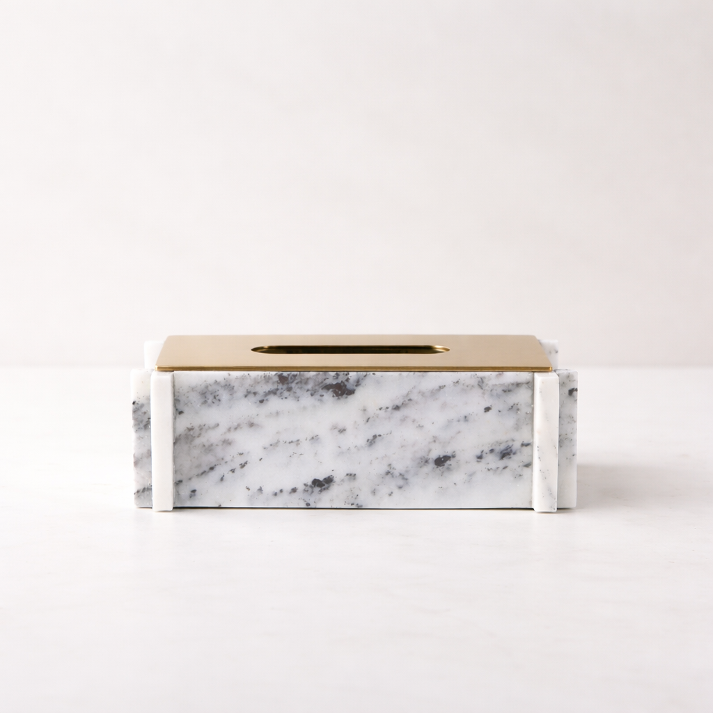 Alvor Marble Iron Tissue Box