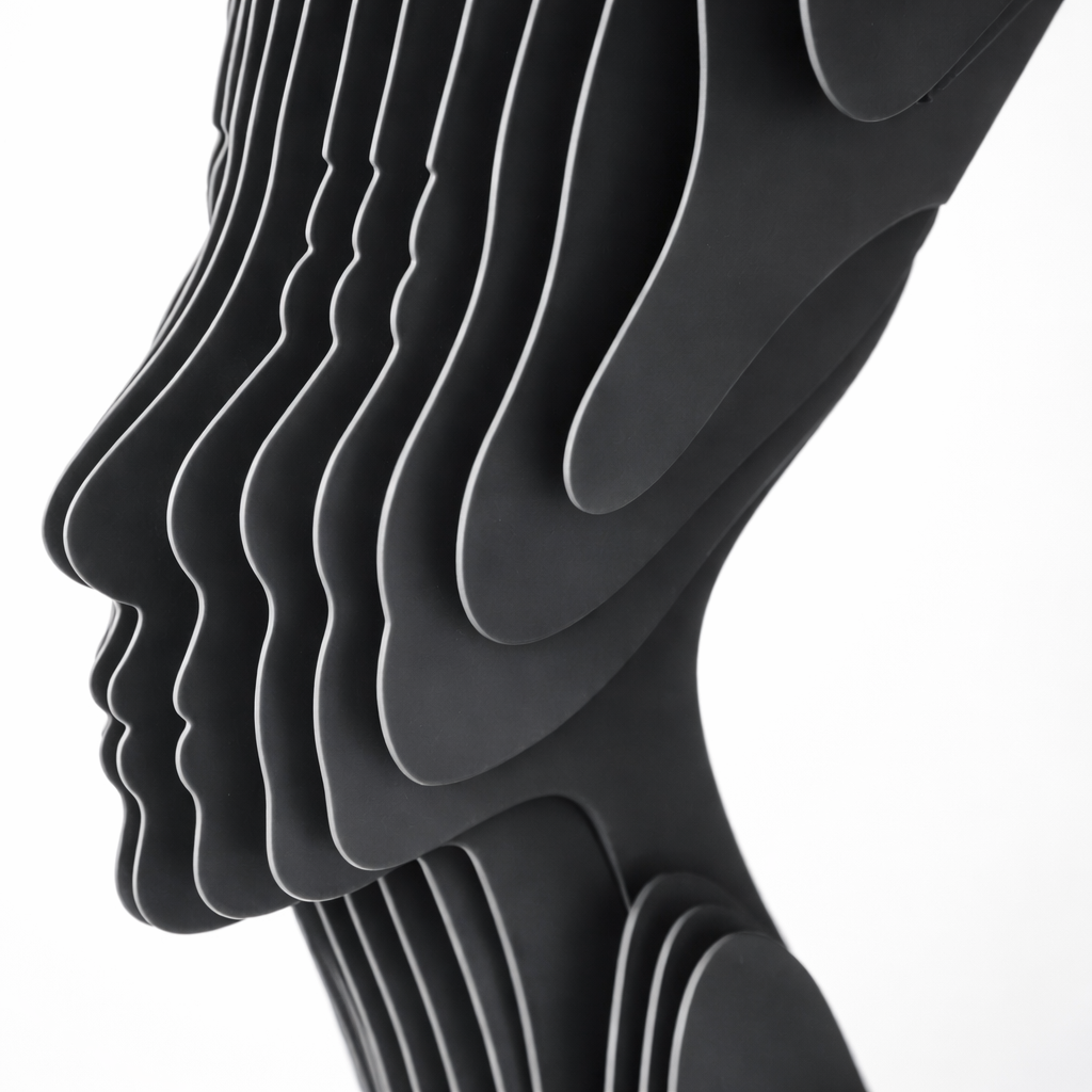 Velian Grey Marble & Iron Sculpture