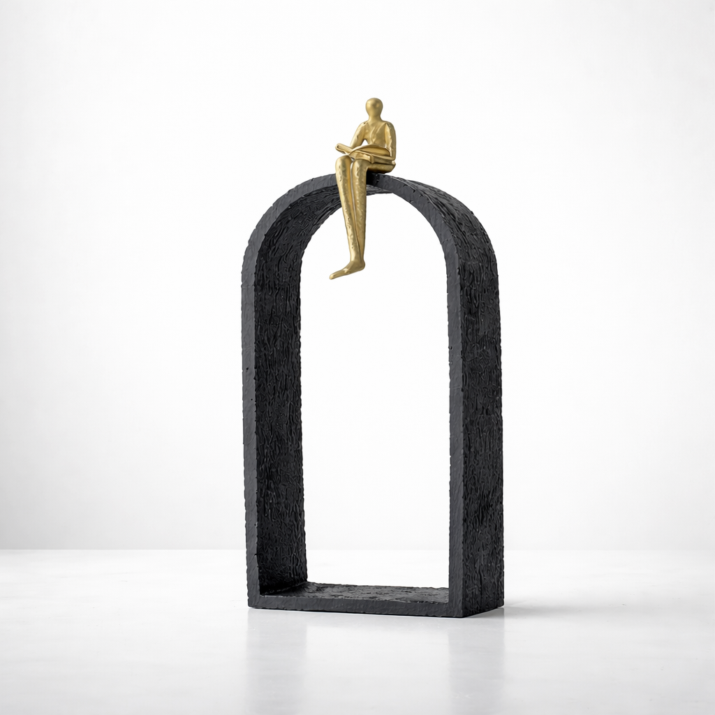 Orion Duo Black Resin Sculpture Set