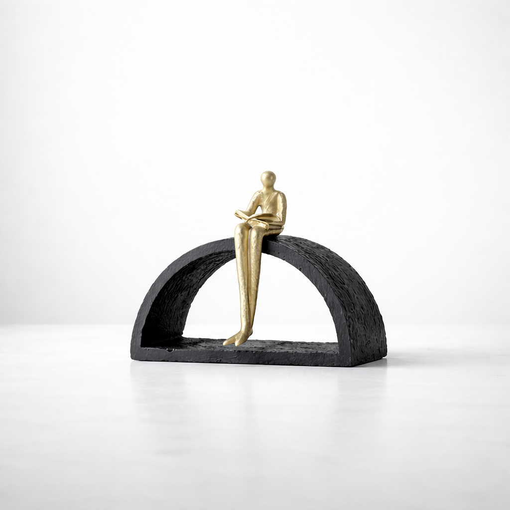 Orion Duo Black Resin Sculpture Set