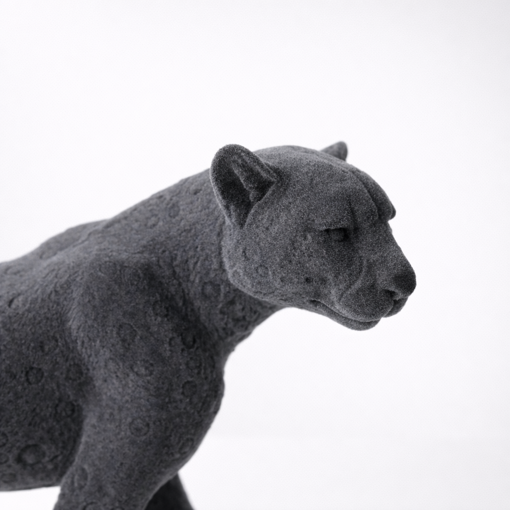 Darian Charcoal Resin Panther Statue