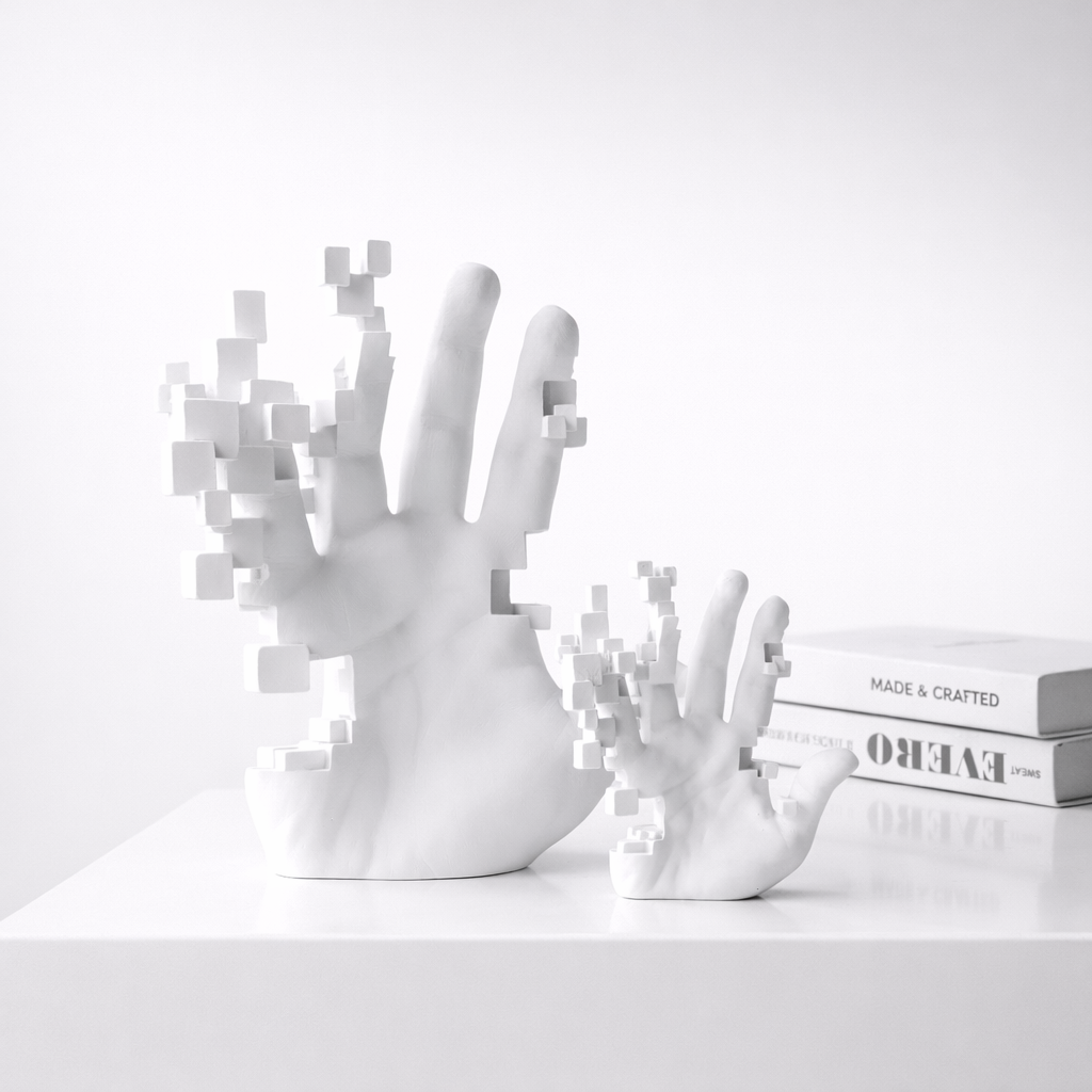 Elyon White Resin Hand Sculpture Set