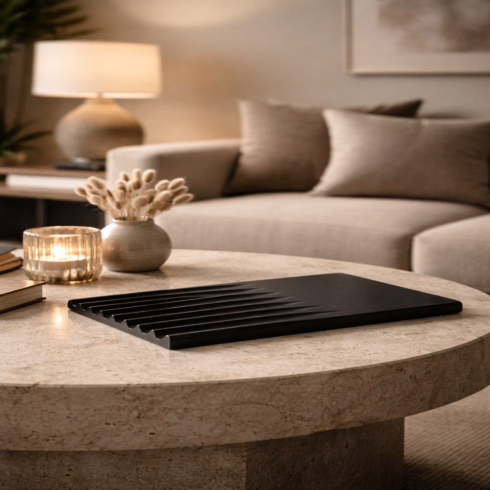 Onyx Black Marble Tray