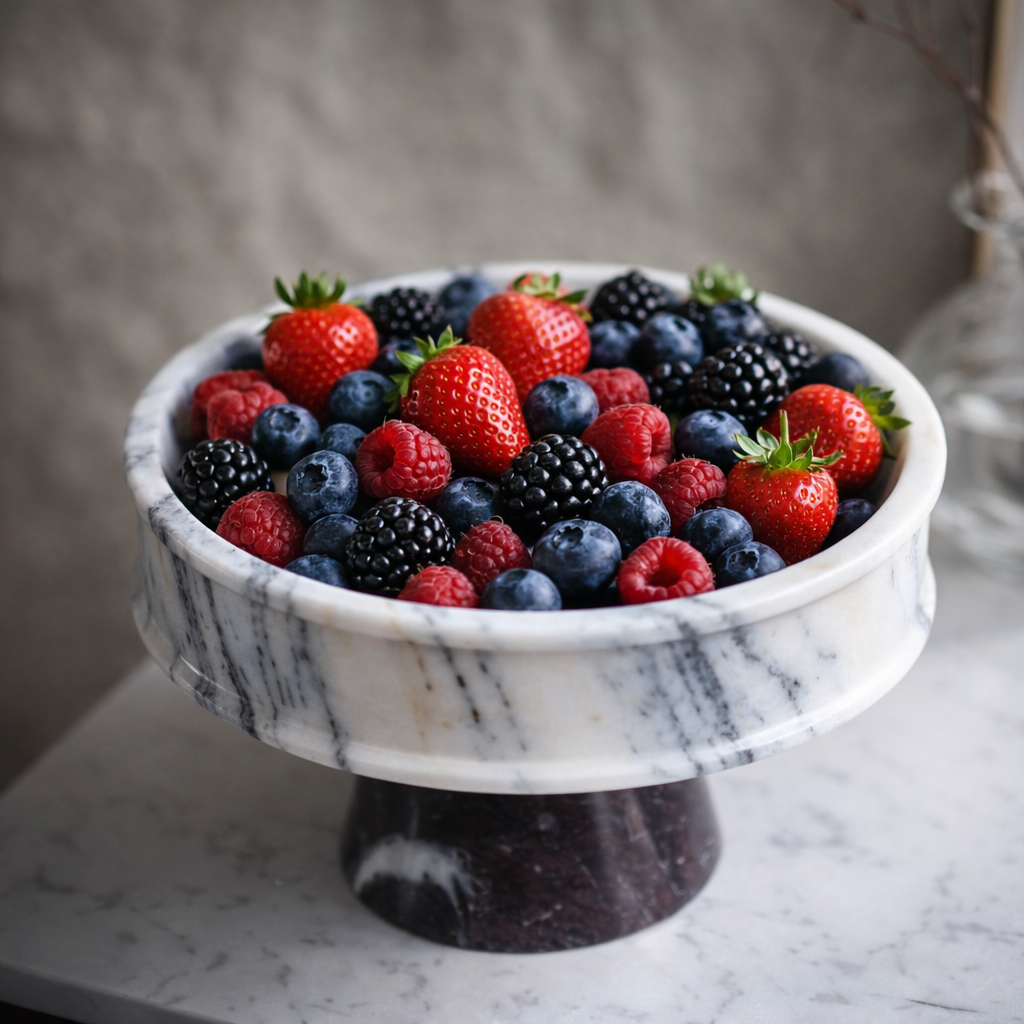 White Marble Pedestal Bowl