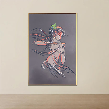 Krishna’s Charm in Crystal Porcelain Painting