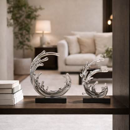 Auralyn Crest Resin Sculpture Set