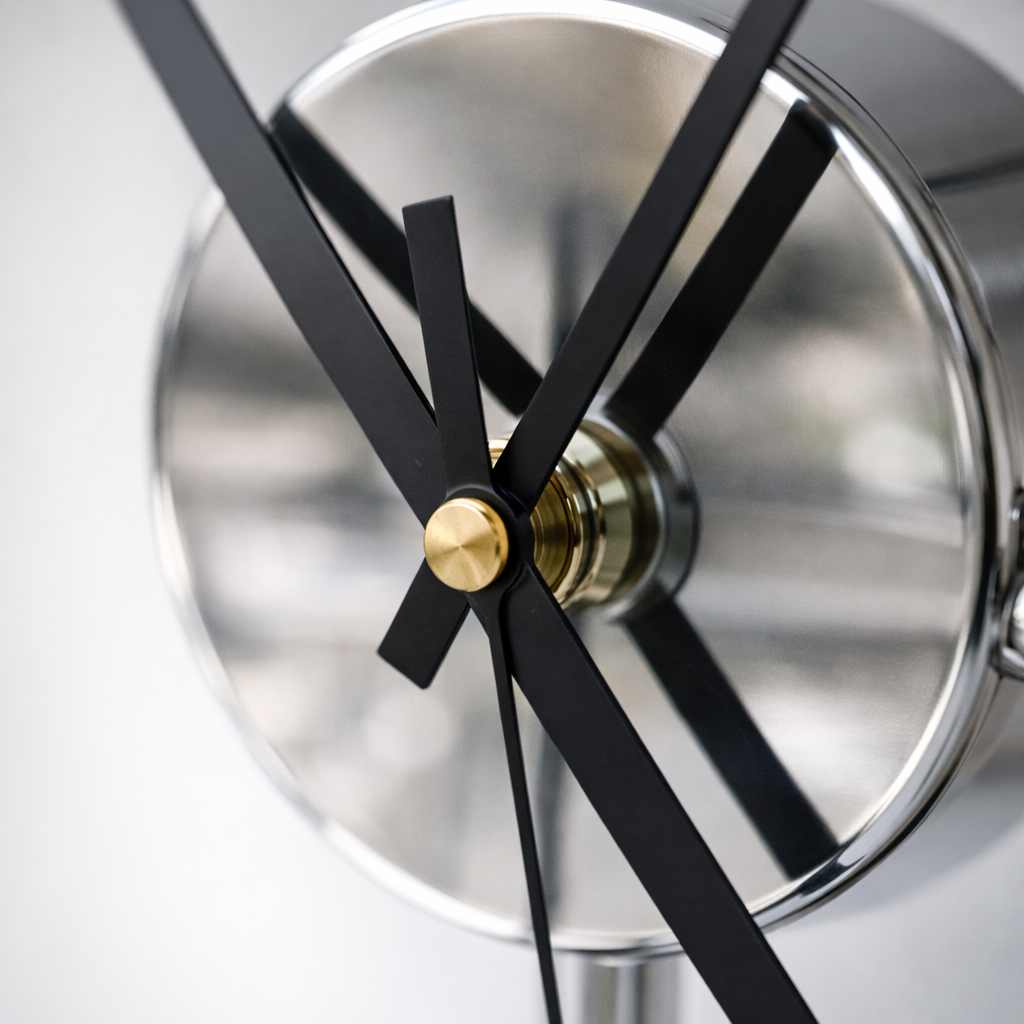 Auron Steel & Marble Desk Clock