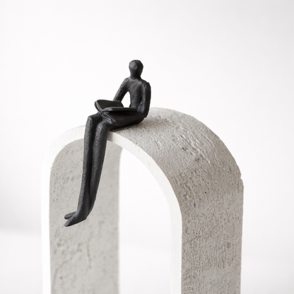 Orion Duo White Resin Sculpture Set