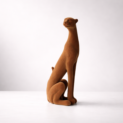 Cienna Brown Resin Panther Statue
