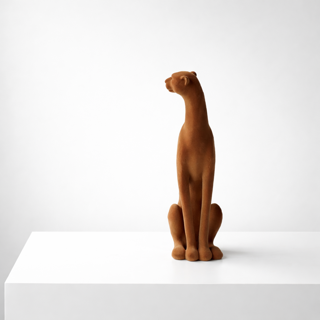 Cienna Brown Resin Panther Statue