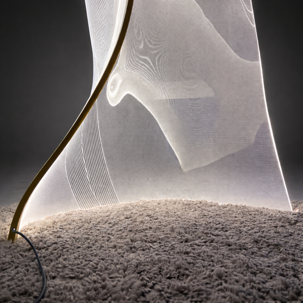 Crystal Wave – Contemporary Acrylic Floor Lamp