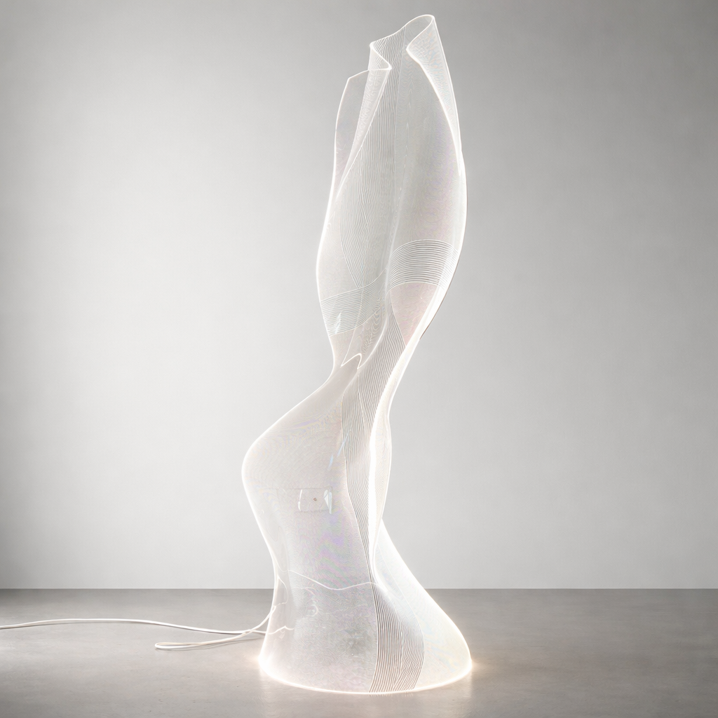 Crystal Wave – Contemporary Acrylic Floor Lamp