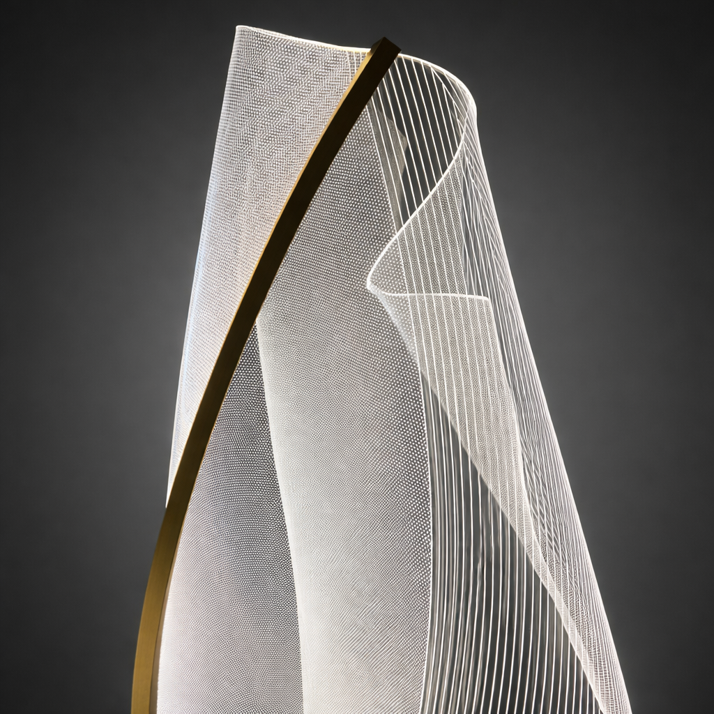 Crystal Wave – Contemporary Acrylic Floor Lamp
