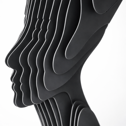 Velian Grey Marble & Iron Sculpture
