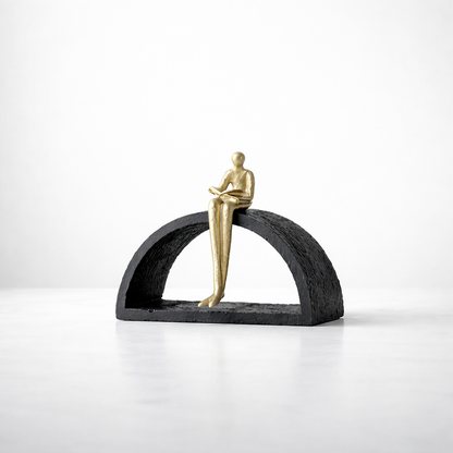 Orion Duo Black Resin Sculpture Set