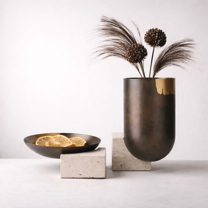 Delyra Iron Marble Vase