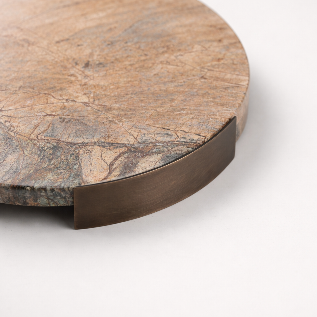 Darnel Marble Stainless Steel Tray