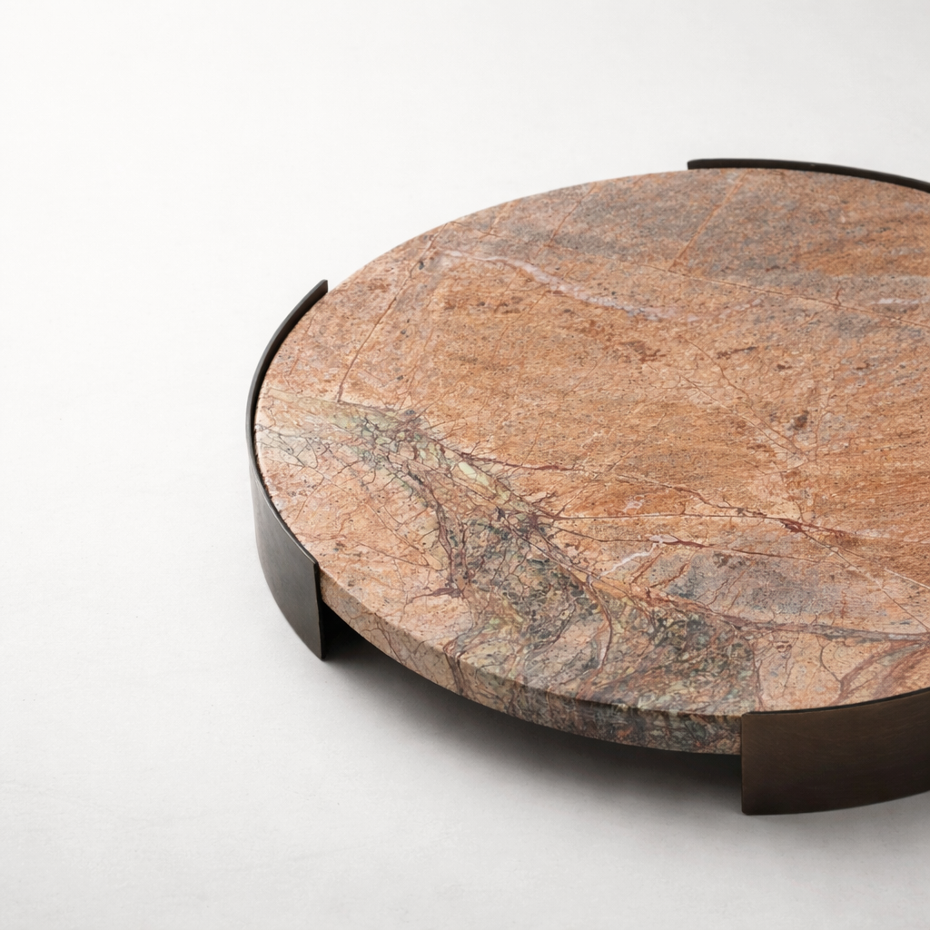 Darnel Marble Stainless Steel Tray