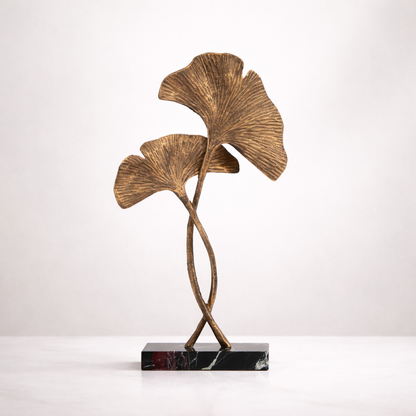 Eloria Gold Leaf Aluminum Marble Sculpture