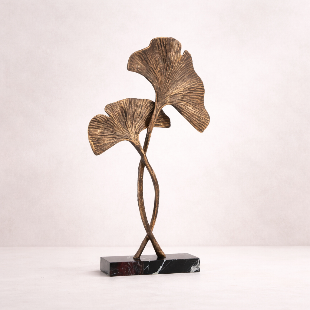Eloria Gold Leaf Aluminum Marble Sculpture