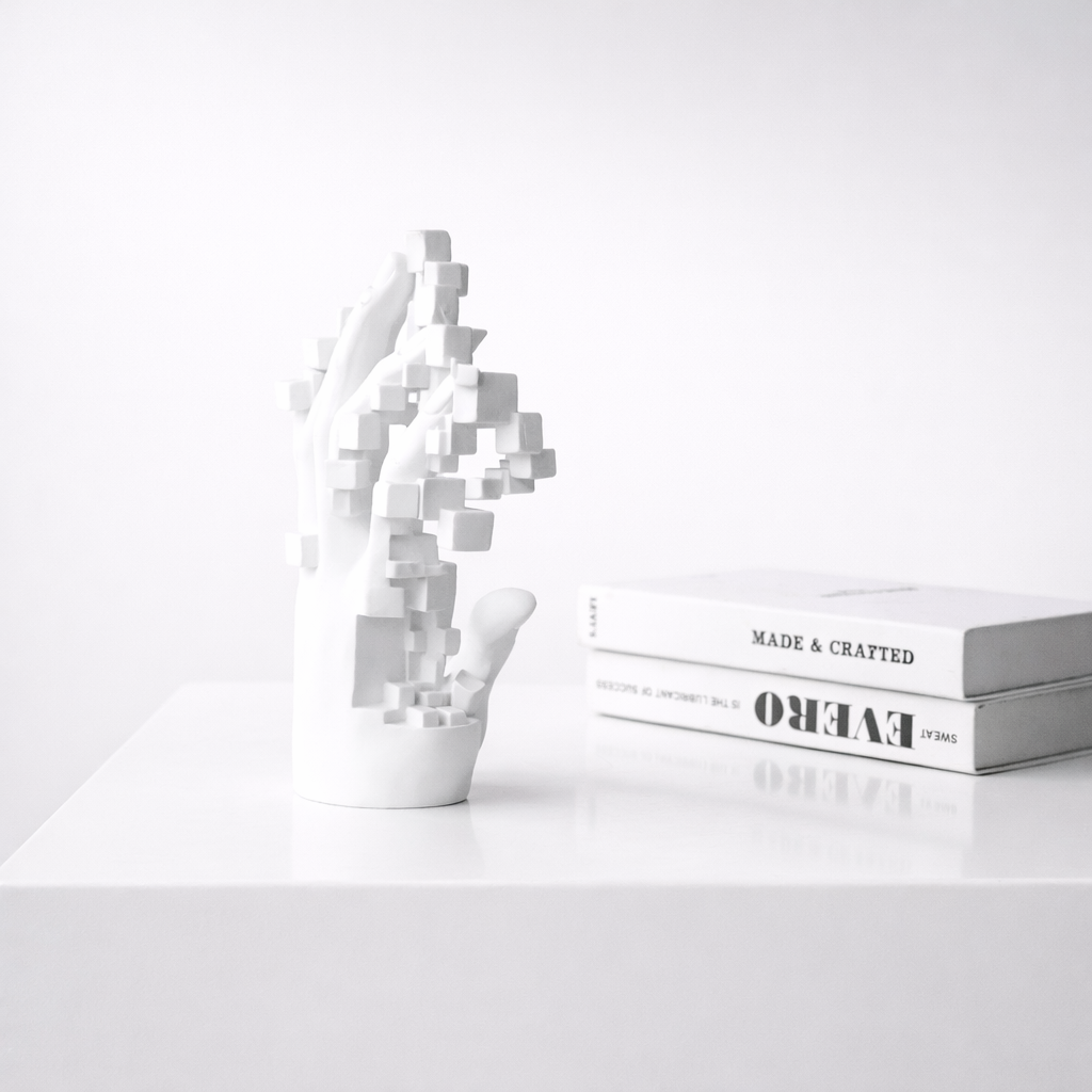 Elyon White Resin Hand Sculpture Set