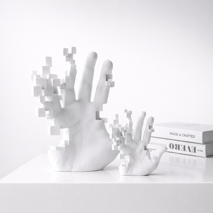 Elyon White Resin Hand Sculpture Set