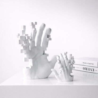 Elyon White Resin Hand Sculpture Set