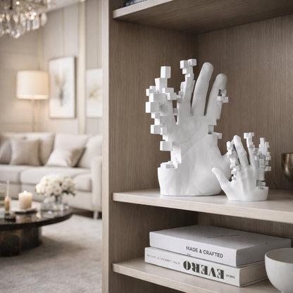 Elyon White Resin Hand Sculpture Set