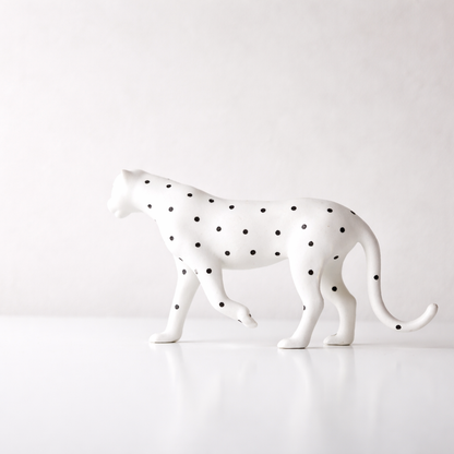 Eryndor White Resin Panther Sculpture