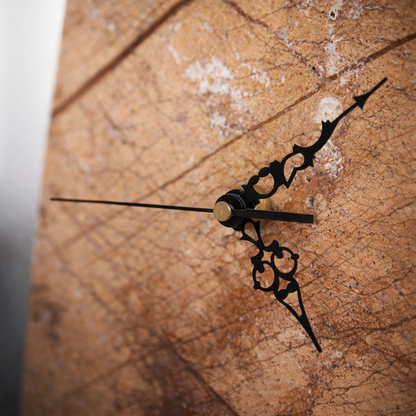 Forest Brown Marble Iron Bag Clock
