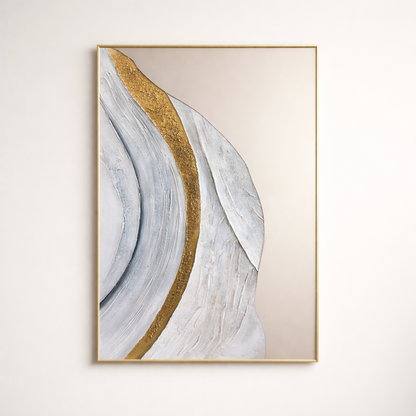 Fusion Of Elements in Handmade Oil Painting with Stainless Steel