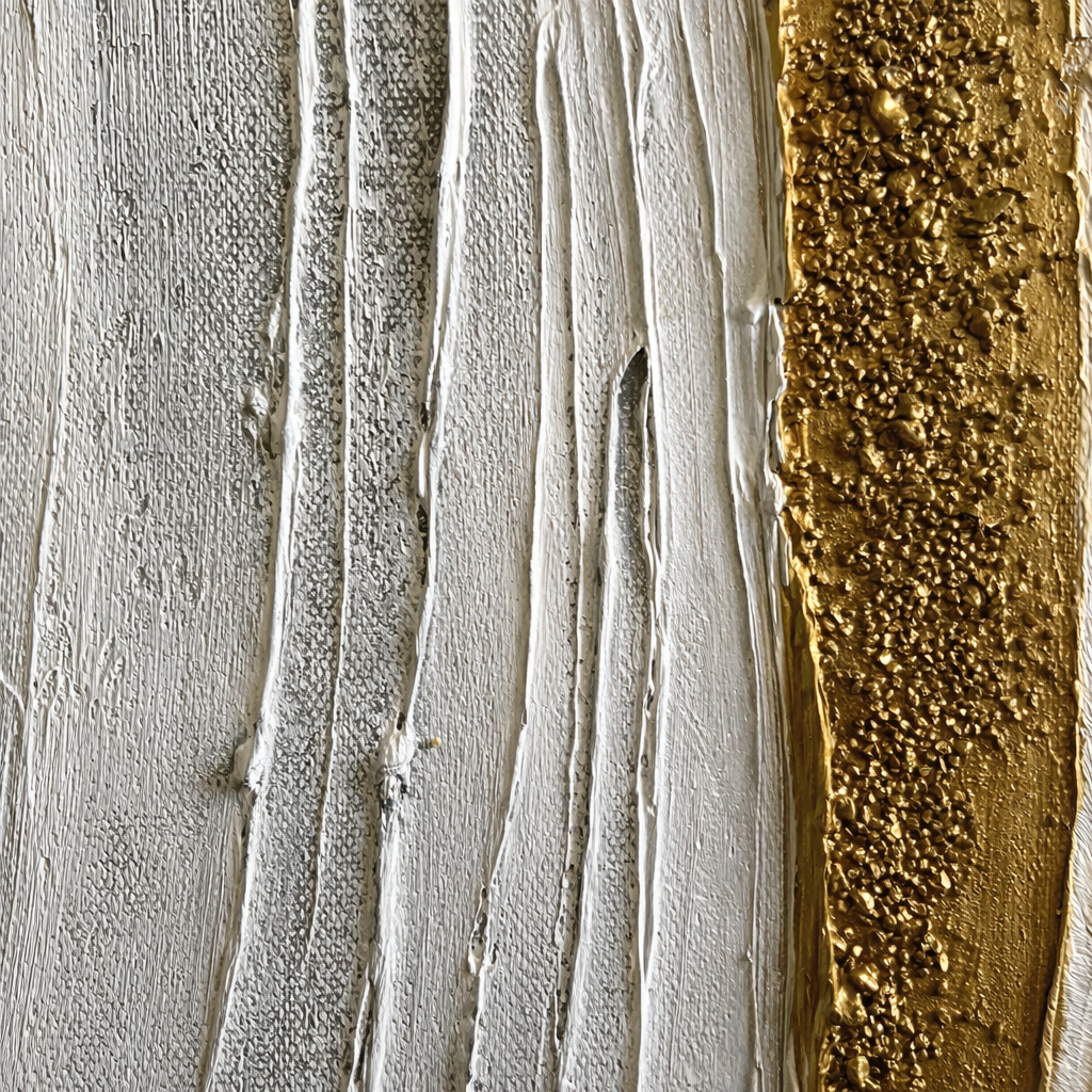 Fusion Of Elements in Handmade Oil Painting with Stainless Steel