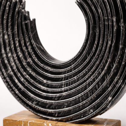 Kael Black Resin Marble Sculpture