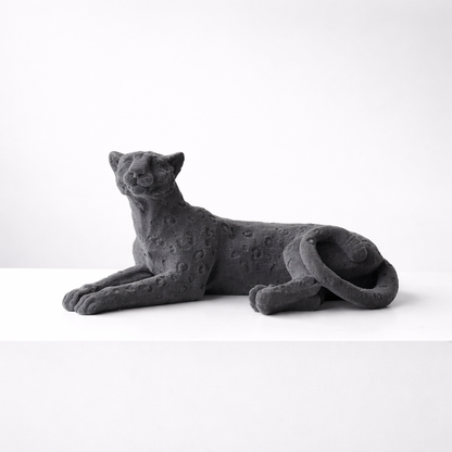 Kairo Grey Resin Panther Sculpture