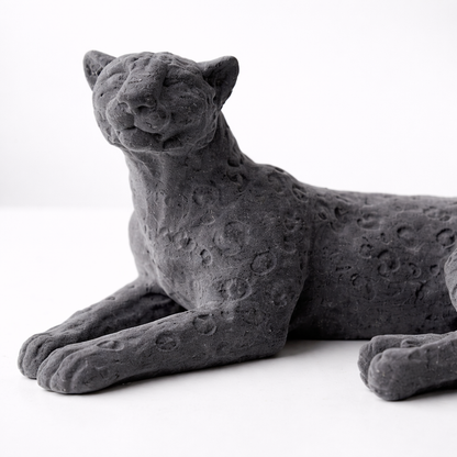 Kairo Grey Resin Panther Sculpture
