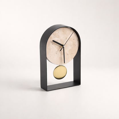Liora Marble Iron Clock