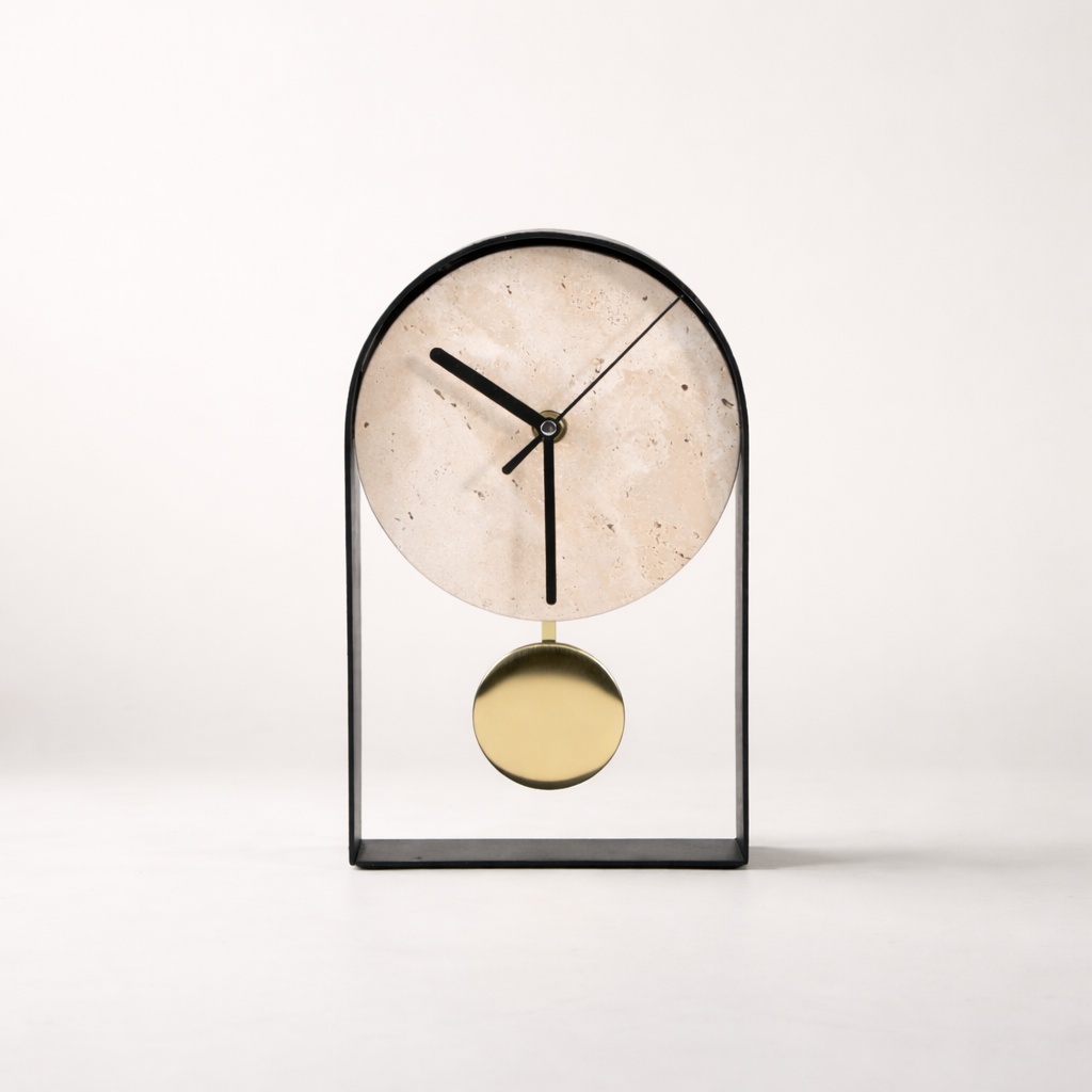 Liora Marble Iron Clock