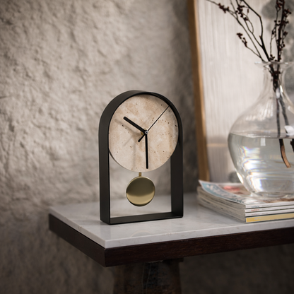 Liora Marble Iron Clock