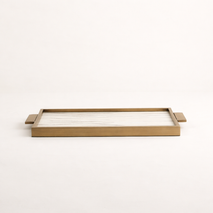 Linor Veneer Stainless Steel Tray