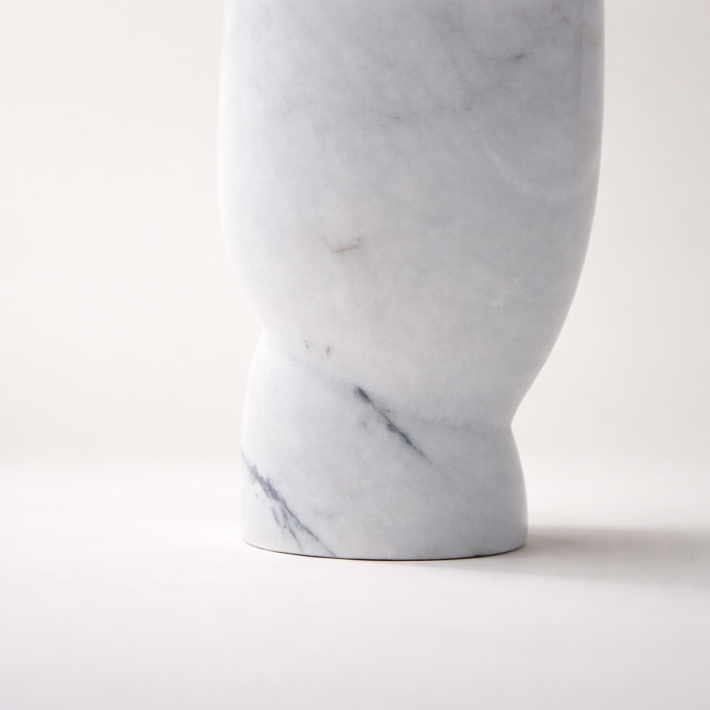 Maren White Marble Vase