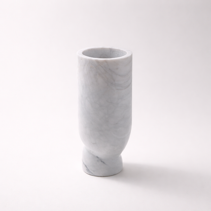 Maren White Marble Vase