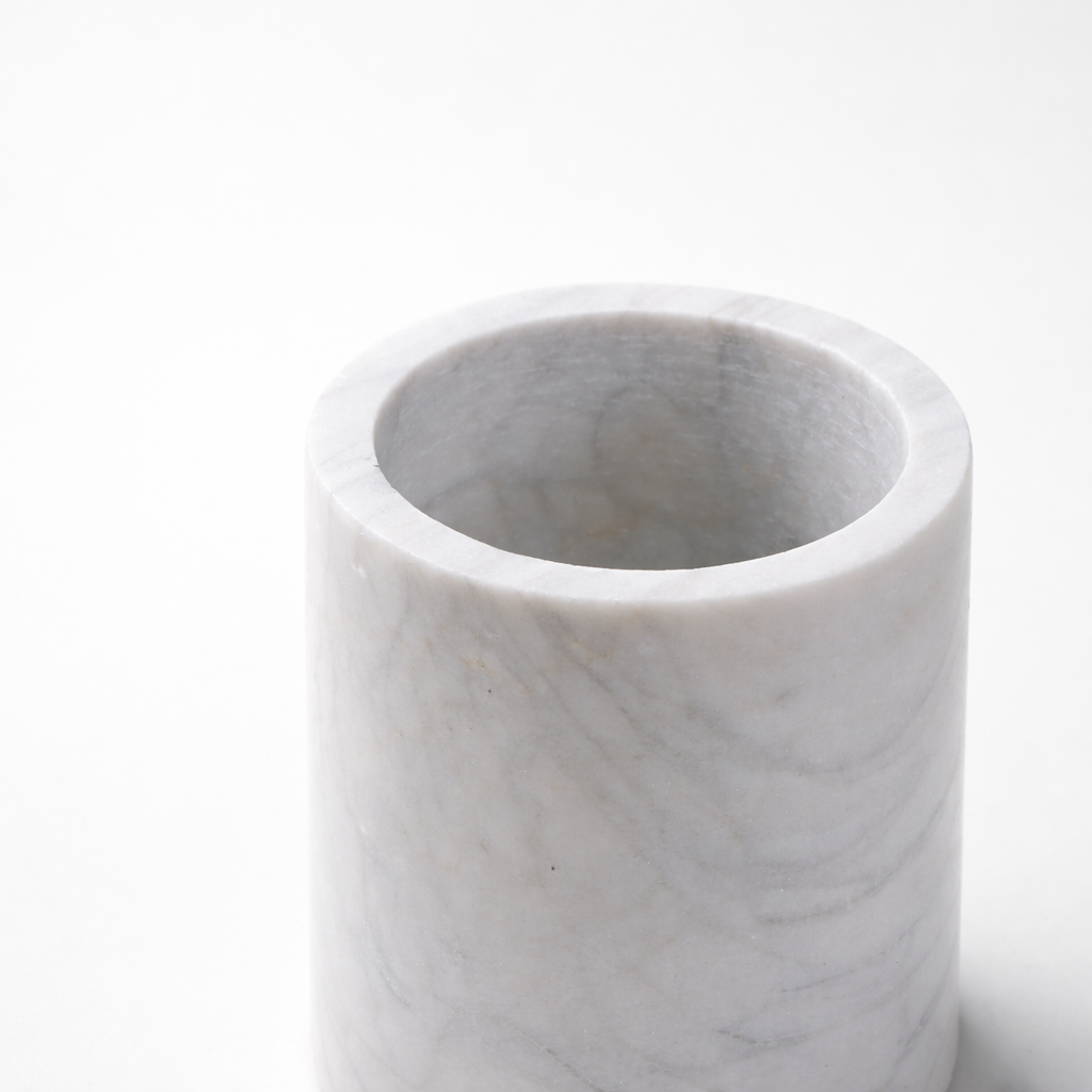Maren White Marble Vase