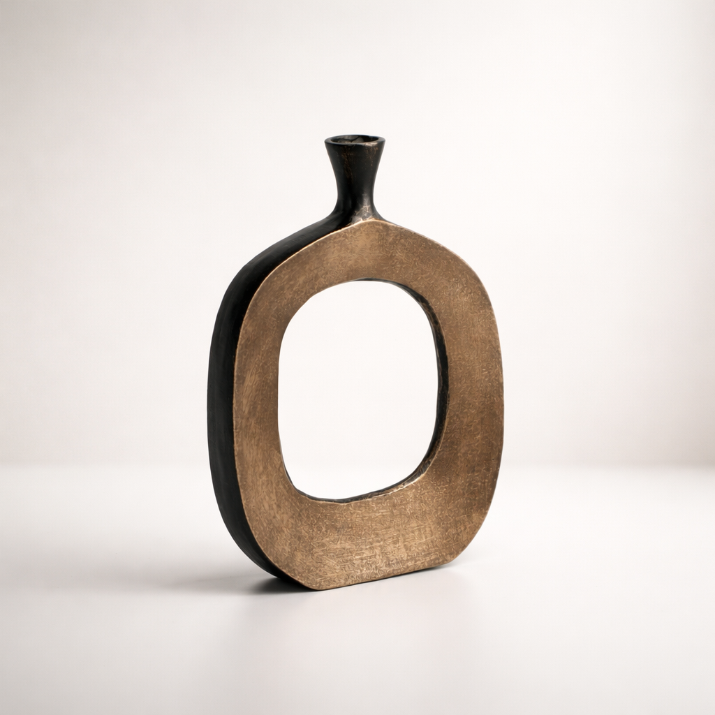 Rovian Bronze Aluminum Vase Set