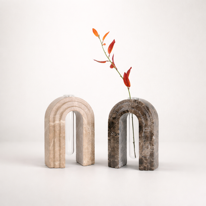 Ruvin Marble Arch Vase Set