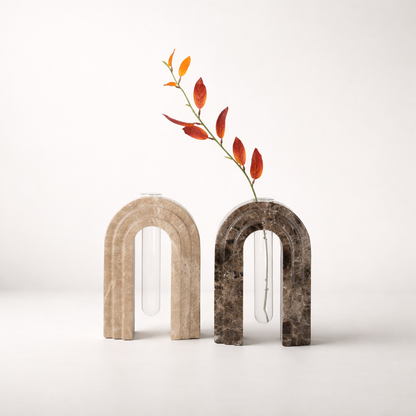 Ruvin Marble Arch Vase Set