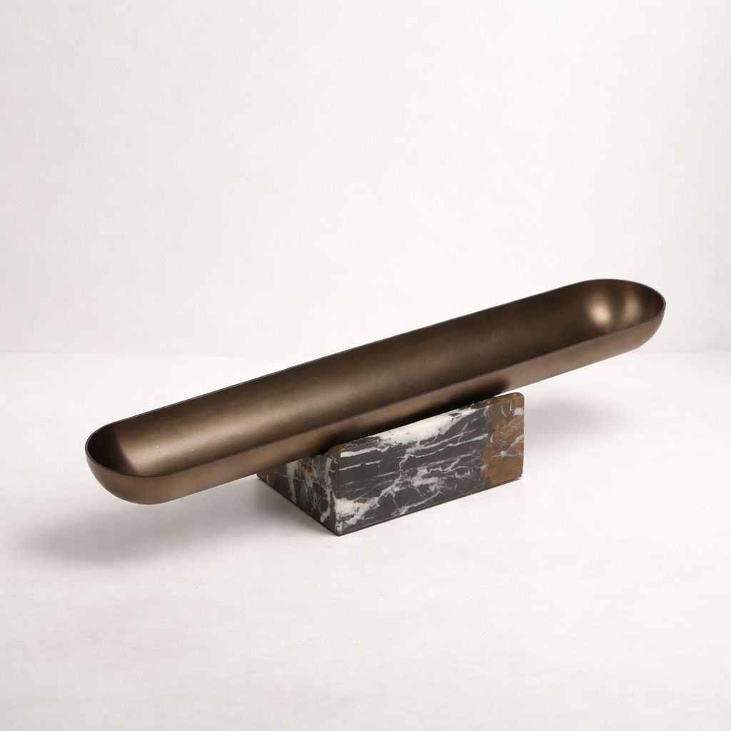 Serrin Marble Stainless Steel Tray