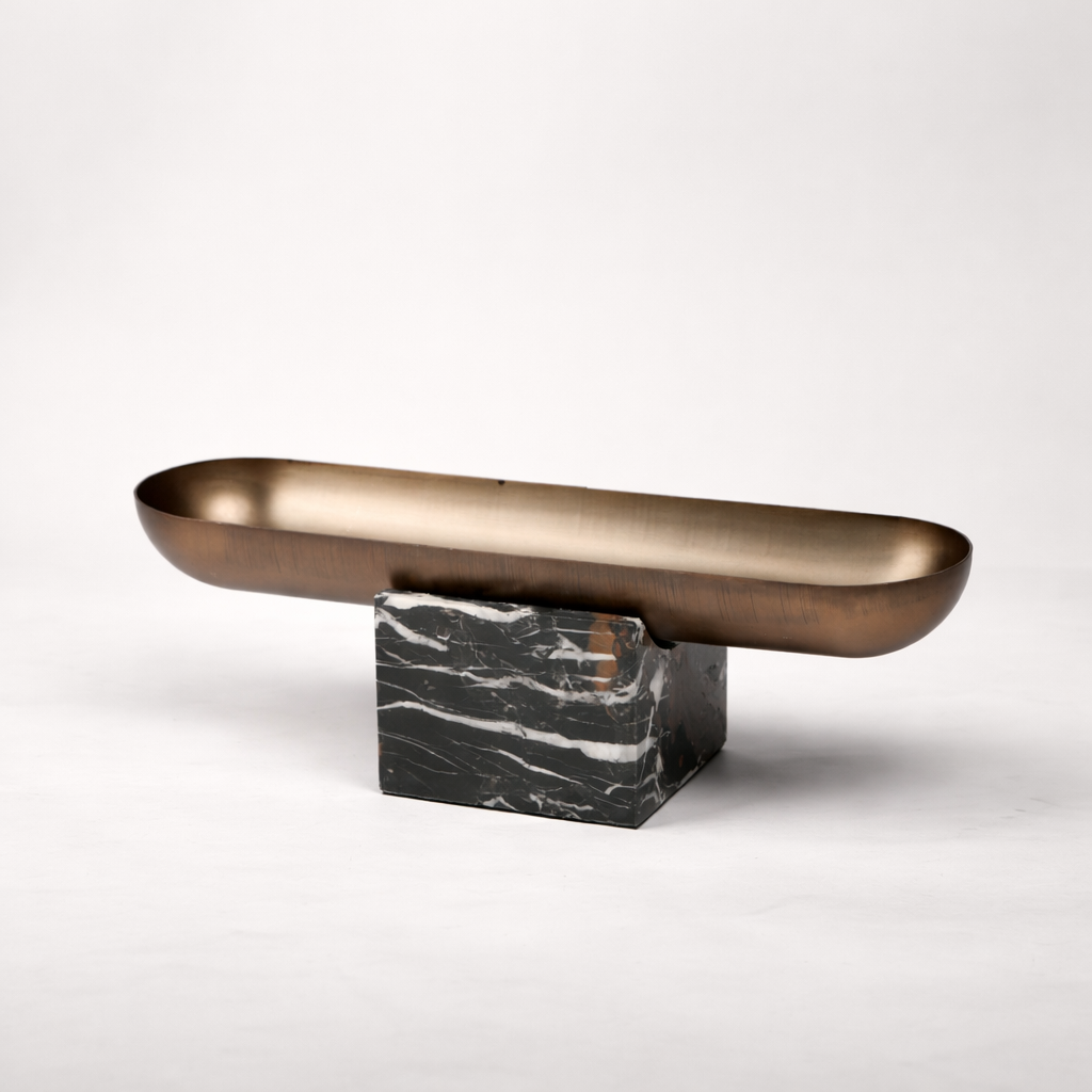 Serrin Marble Stainless Steel Tray