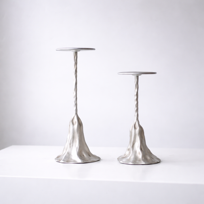 Seren Silver Candle Holder Set