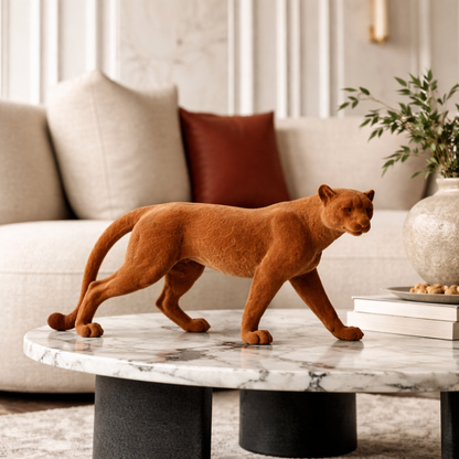 Tavion Brown Resin Walking Panther