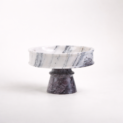 White Marble Pedestal Bowl
